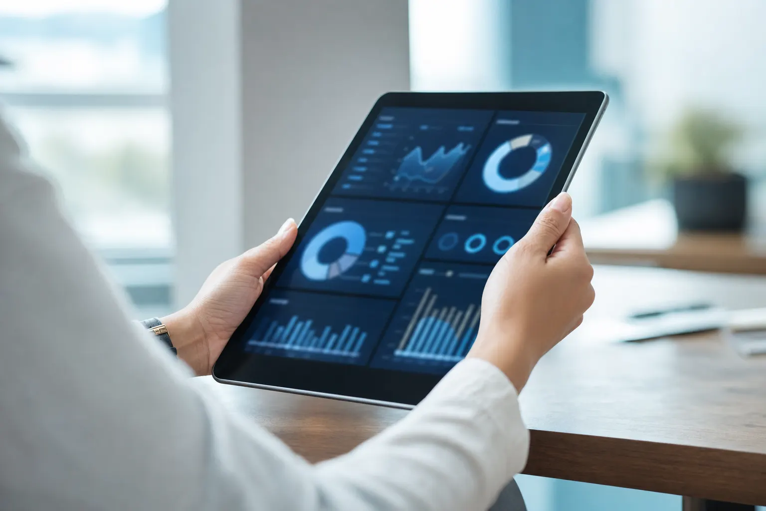 Practice analytics on a tablet